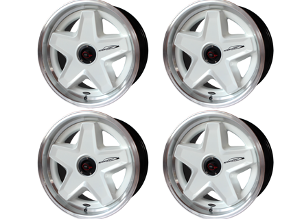 speedART 18' ATS style monobloc and cover wheel set White. Porsche 964 / 993 / 996 / 997.1 / 986 / 987 / 928